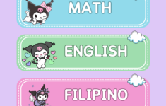 Kuromi Notebook Stickersabelle023 - Raket.ph with regard to Kuromi Subject Label Printable