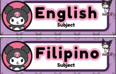 Kuromi Subject Labels For Kidsmarielaa - Raket.ph in Kuromi Subject Label Printable