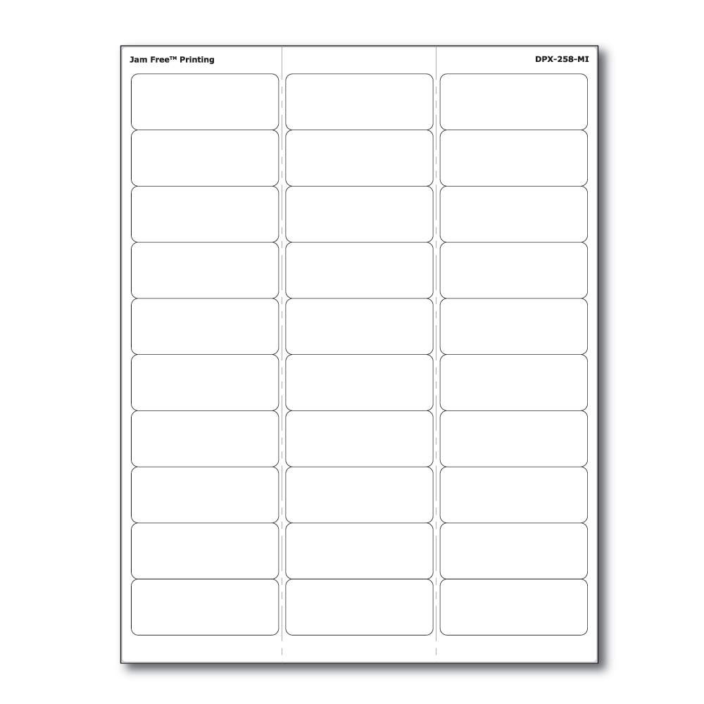 Label Laser Paper Permanent 3 2 5/8&amp;quot;X1&amp;quot; White 30 Per Sheet pertaining to Printable Label Template 8 Per Sheet
