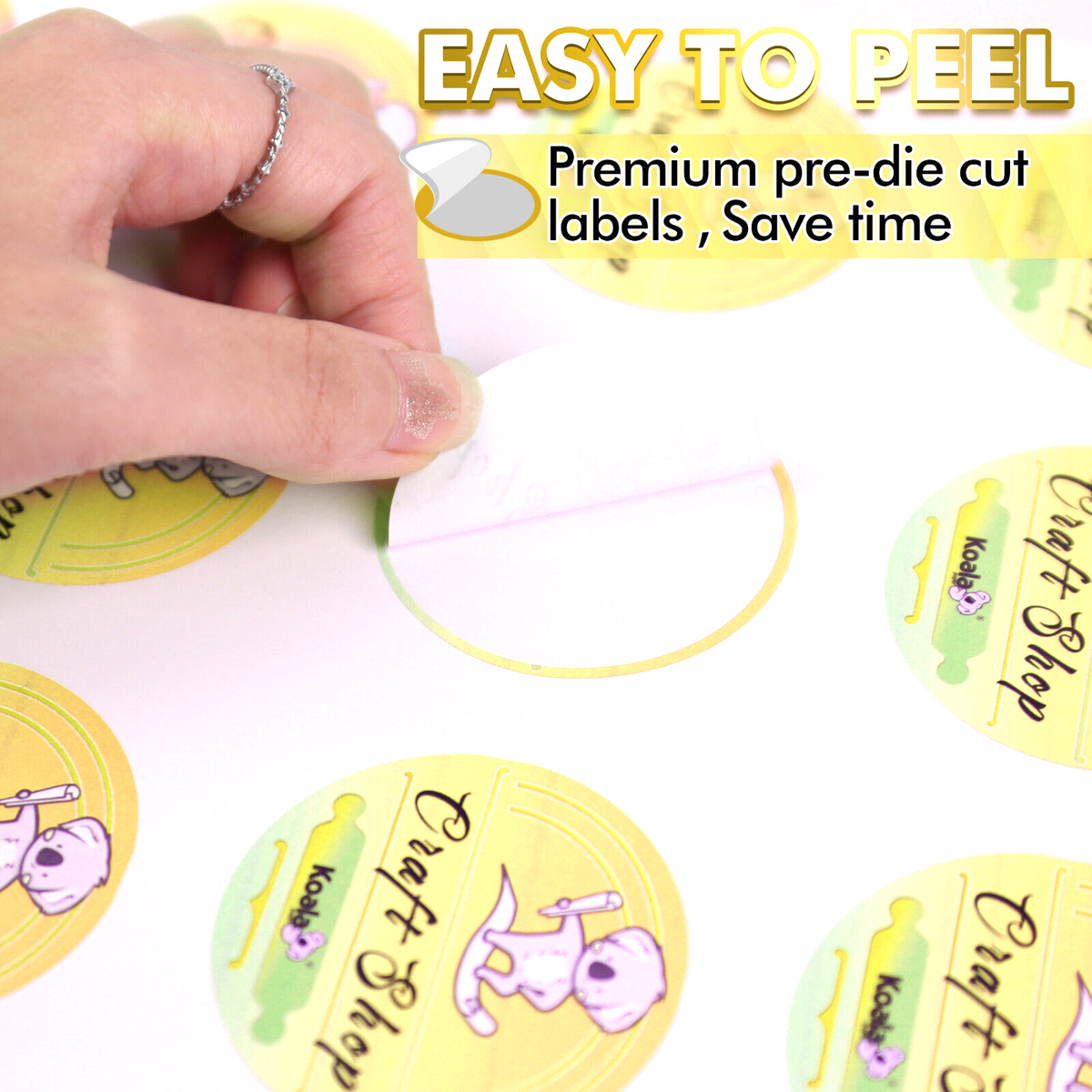 Label Template Koala Round Labels 2 Inch, Glossy Waterproof inside Koala Printable Label Template