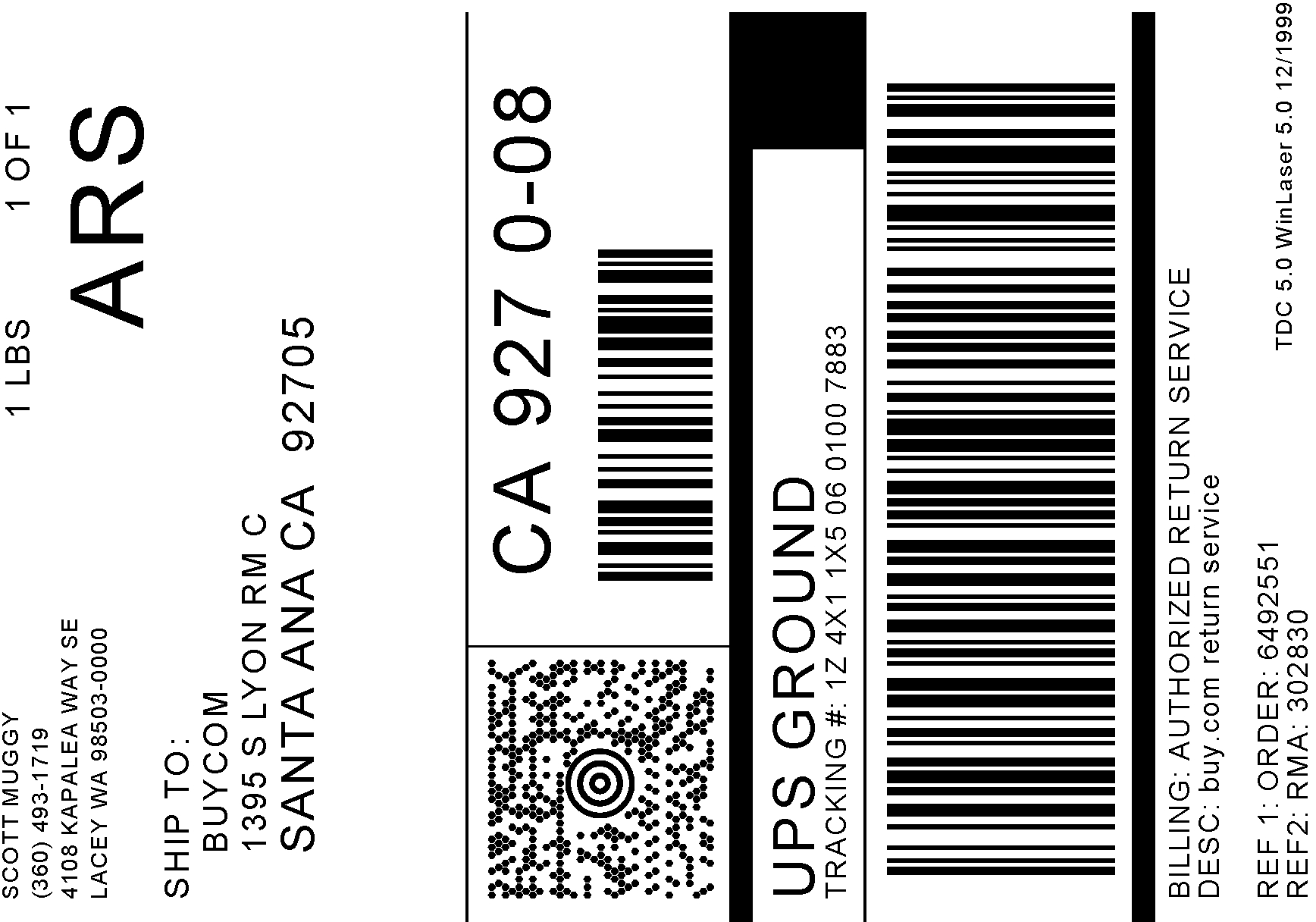 Label throughout UPS Printable Label