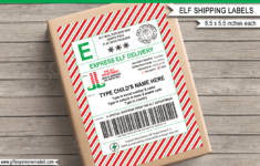 Large Elf Mail Shipping Labels – Usps Style intended for Free Printable Elf On The Shelf Shipping Label