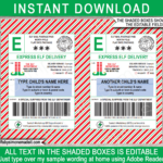 Large Elf Mail Shipping Labels   Usps Style Within Fake Shipping Label From North Pole Printable