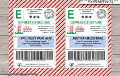 Large Elf Mail Shipping Labels – Usps Style within Fake Shipping Label From North Pole Printable