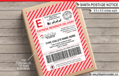 Large Santa Mail Shipping Labels - Usps Style in Printable Christmas Mailing Labels