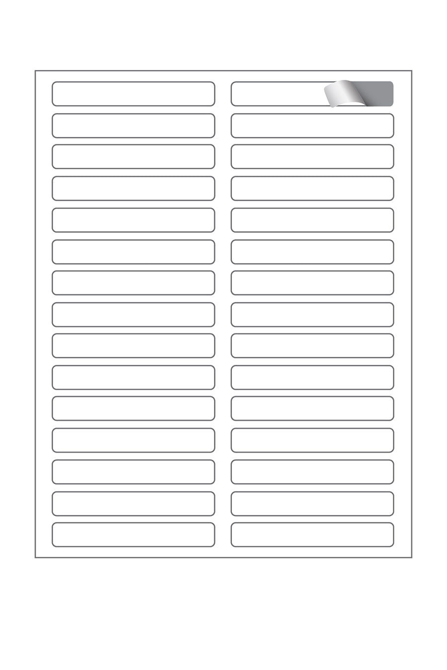 Laser/Inkjet Cover-All™ White File Folder Labels, 2/3&amp;quot; X 3-7/16 with Printable Label Sheets For Folders