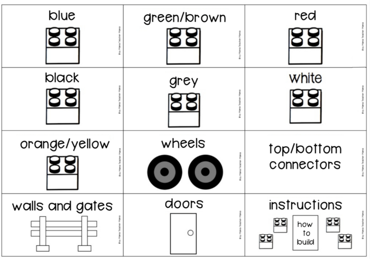 Printable Lego Sorting Labels