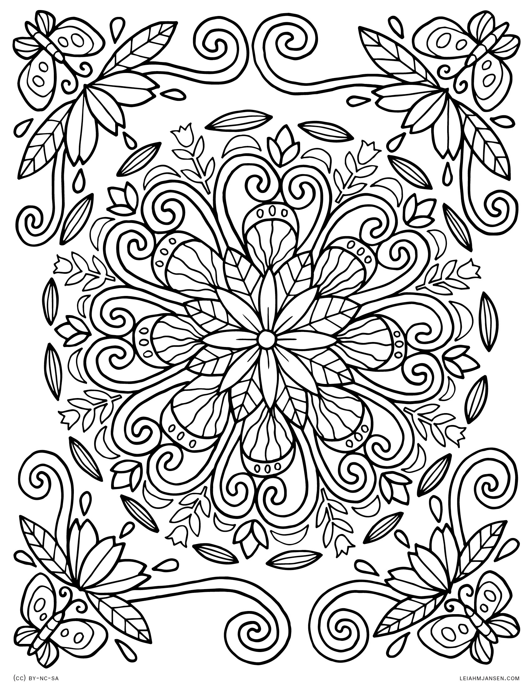 Leiah M Jansen inside Free Printable Mandala Coloring Pages For Adults