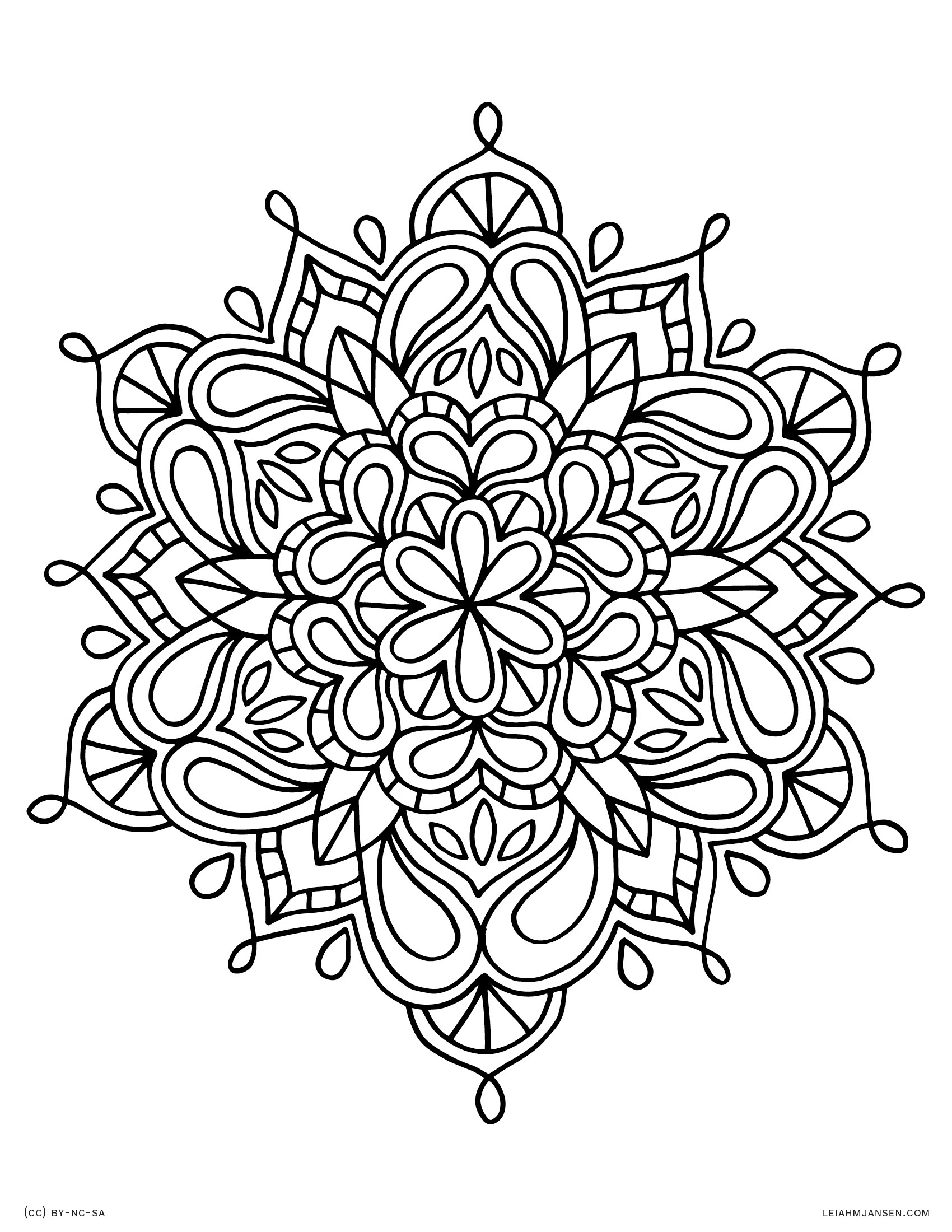 Leiah M Jansen within Free Printable Mandala Coloring Pages For Adults