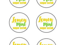 Lemon Mint Sugar Scrub With Free Printable Tags | Shaken Together Life with Lemon Sugar Scrub Printable Label