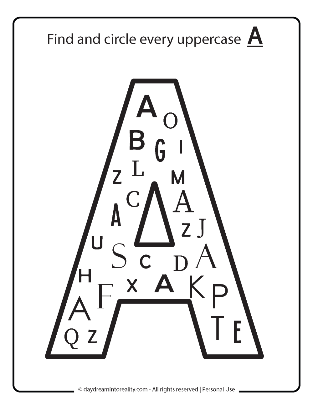Letter A Worksheets - 50+ Free Pdf Printables ~ Daydream Into Reality with Free Printable Preschool Letter A Worksheets