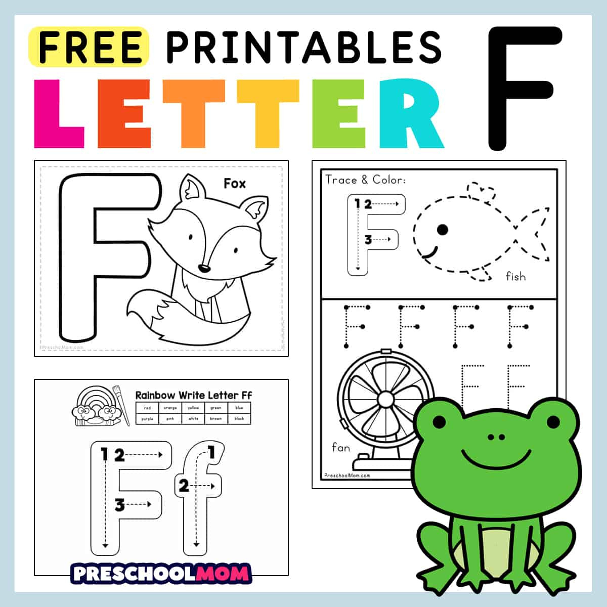 Letter F Preschool Printables - Preschool Mom intended for Free Printable Letter F Worksheets