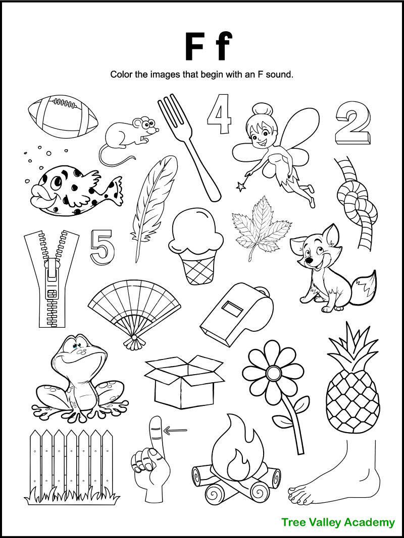 Letter F Sound Worksheets - Tree Valley Academy with regard to Free Printable Letter F Worksheets