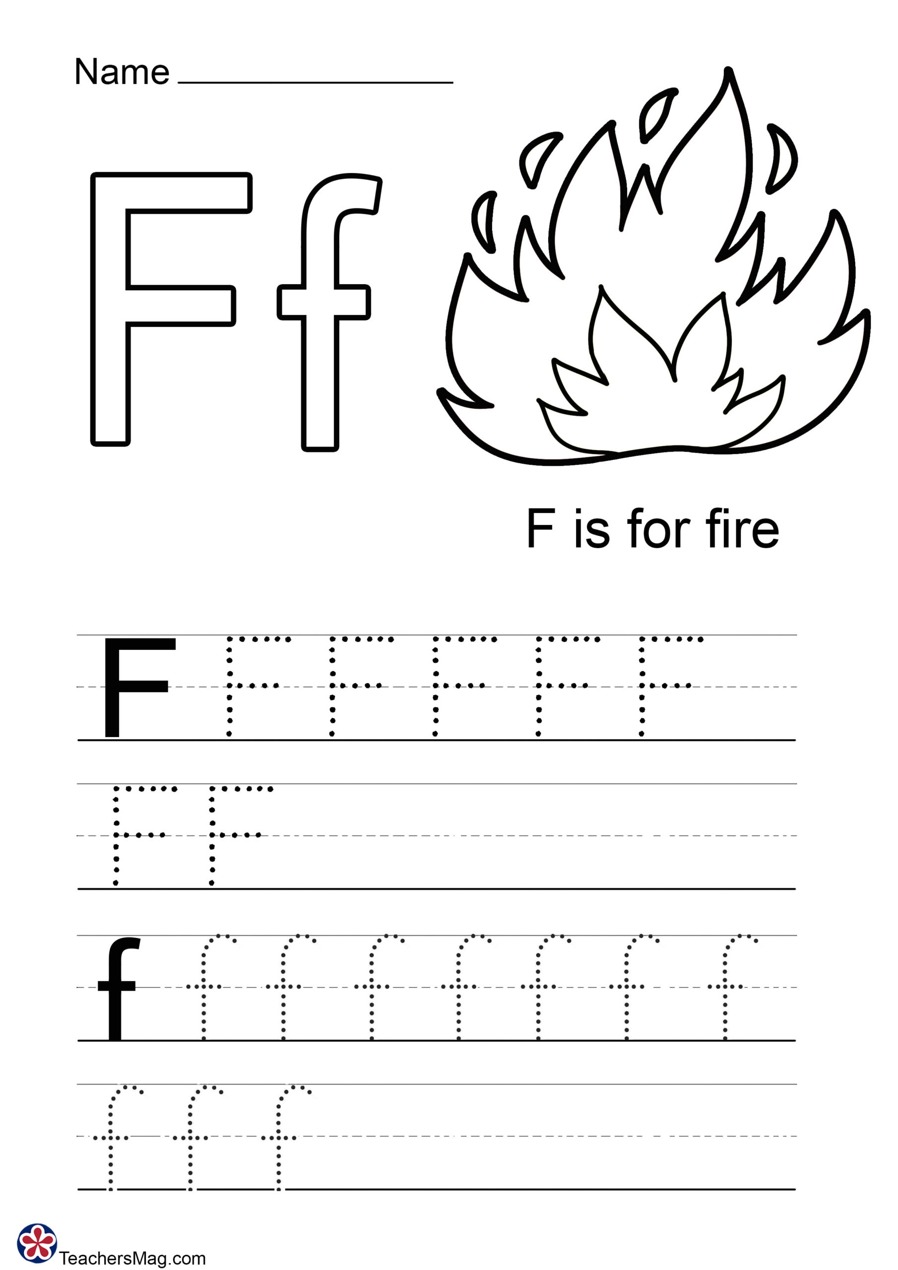 Letter F Worksheets For Preschoolers. Teachersmag within Free Printable Letter F Worksheets