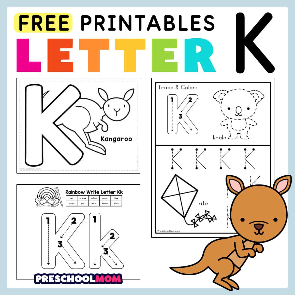 Letter K Preschool Printables - Preschool Mom in Free Printable Letter K Crafts