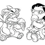 Lilo And Stitch Coloring Page For Children   Lilo And Stitch In Free Printable Lilo And Stitch Coloring Pages