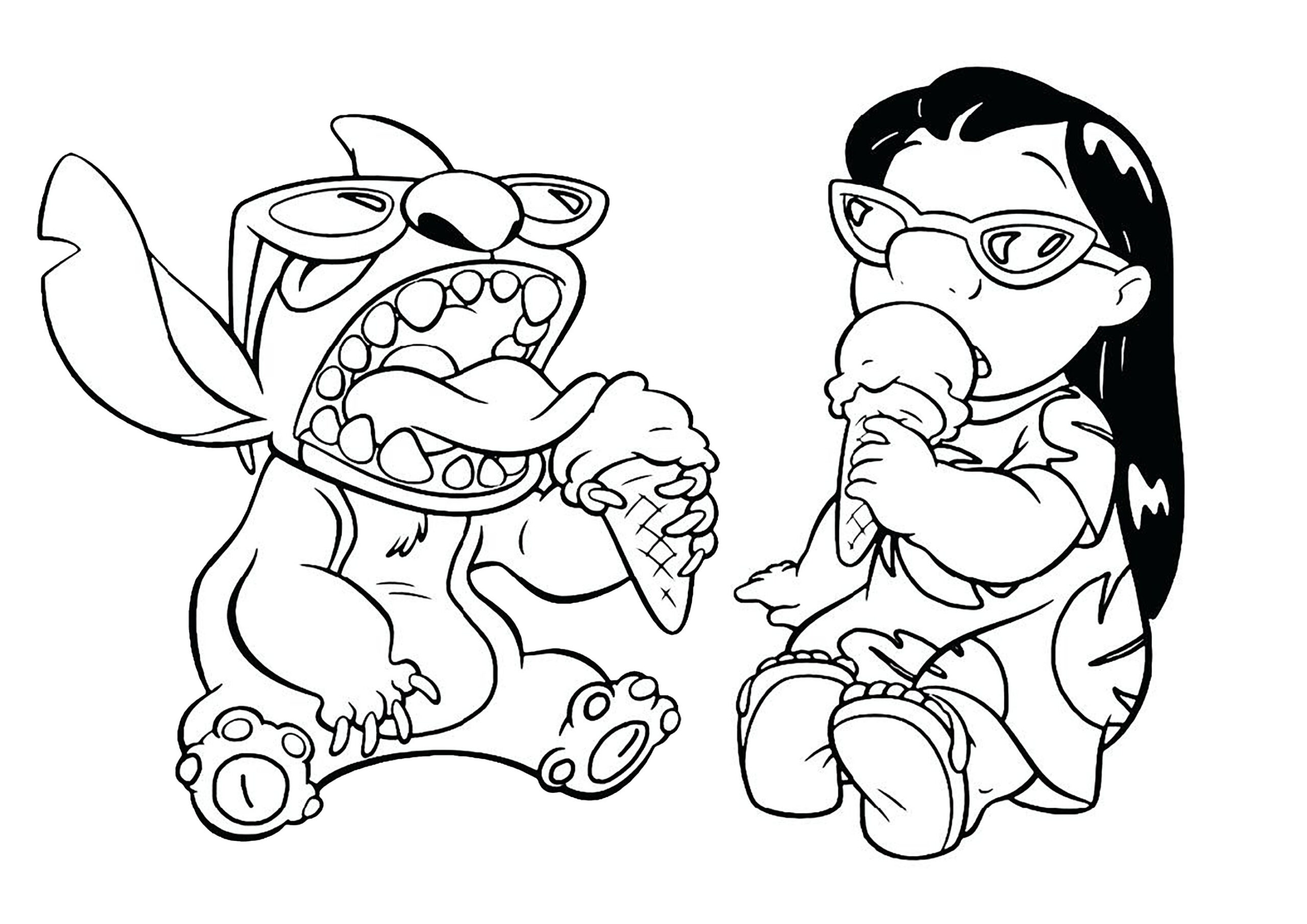Lilo And Stitch Coloring Page For Children - Lilo And Stitch in Free Printable Lilo And Stitch Coloring Pages