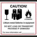 Lithium Metall Batteries In Equipment Aufkleber Inside Lithium Battery Label Printable