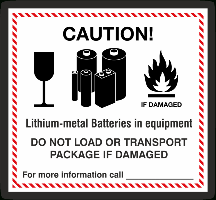 Lithium Battery Label Printable
