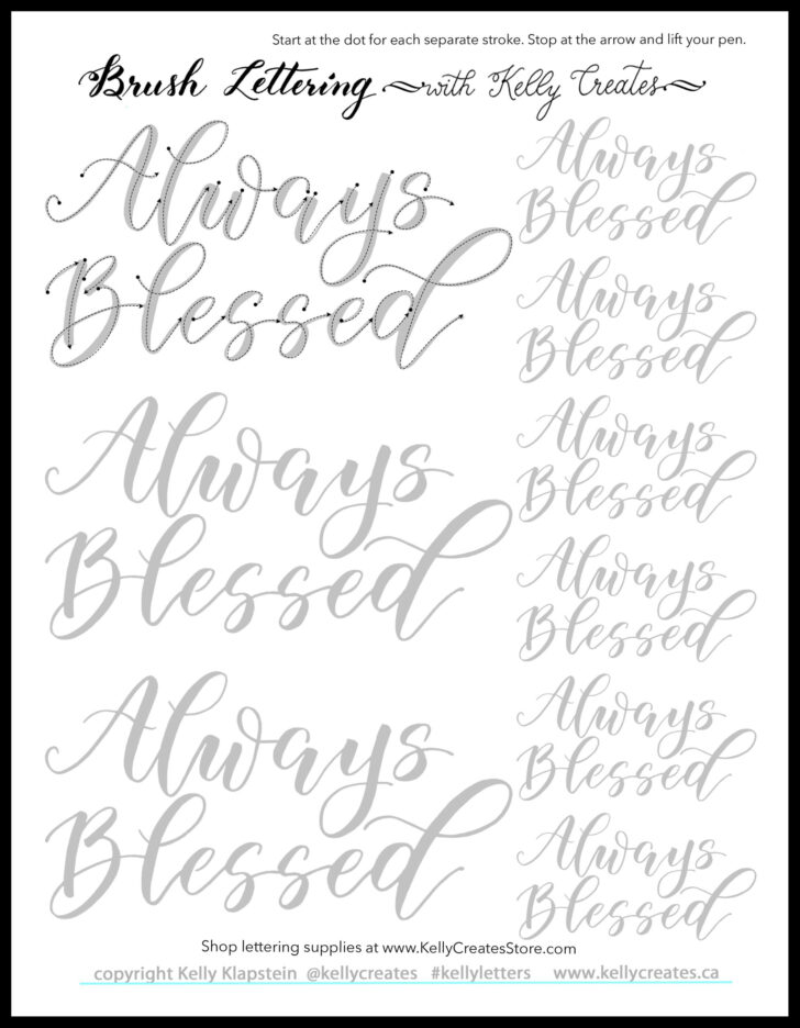 Free Printable Calligraphy Worksheets For Beginners