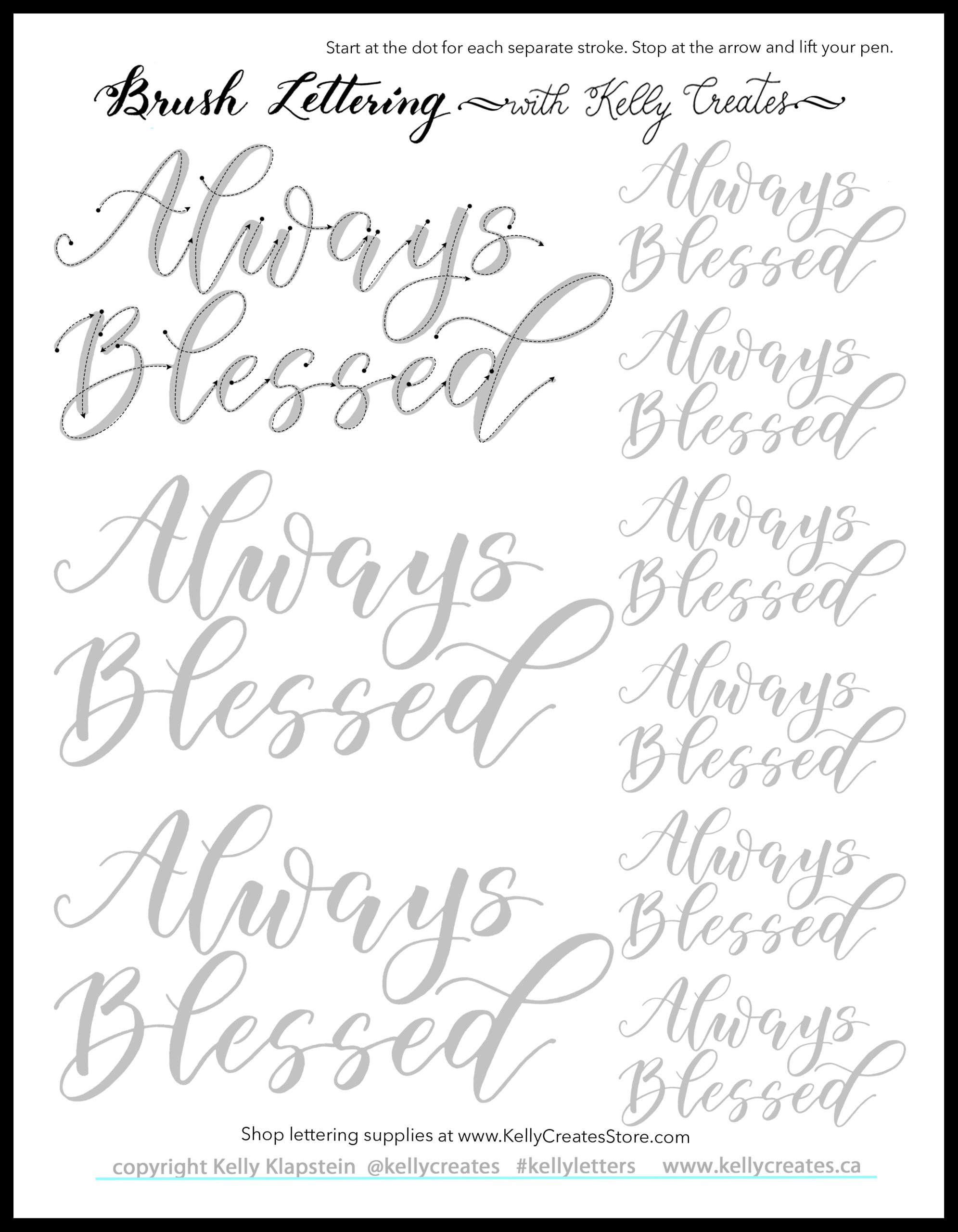Magic Monday – Freebie Calligraphy Worksheet – Kelly Creates with Free Printable Calligraphy Worksheets For Beginners