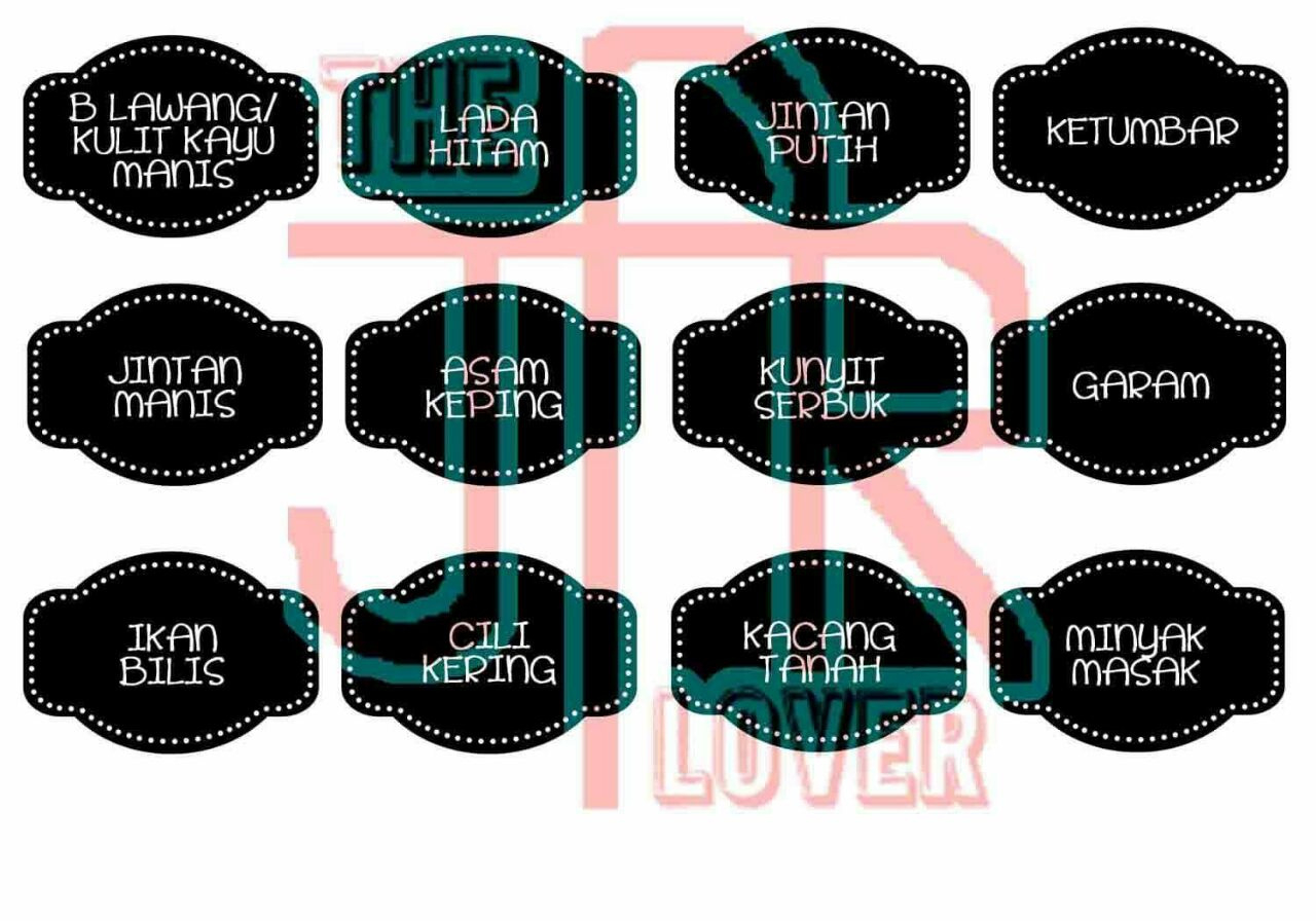 Mama Ainaris: Labeling &amp;amp; Susun Atur Rempah Ratus in Printable Label Rempah Ratus