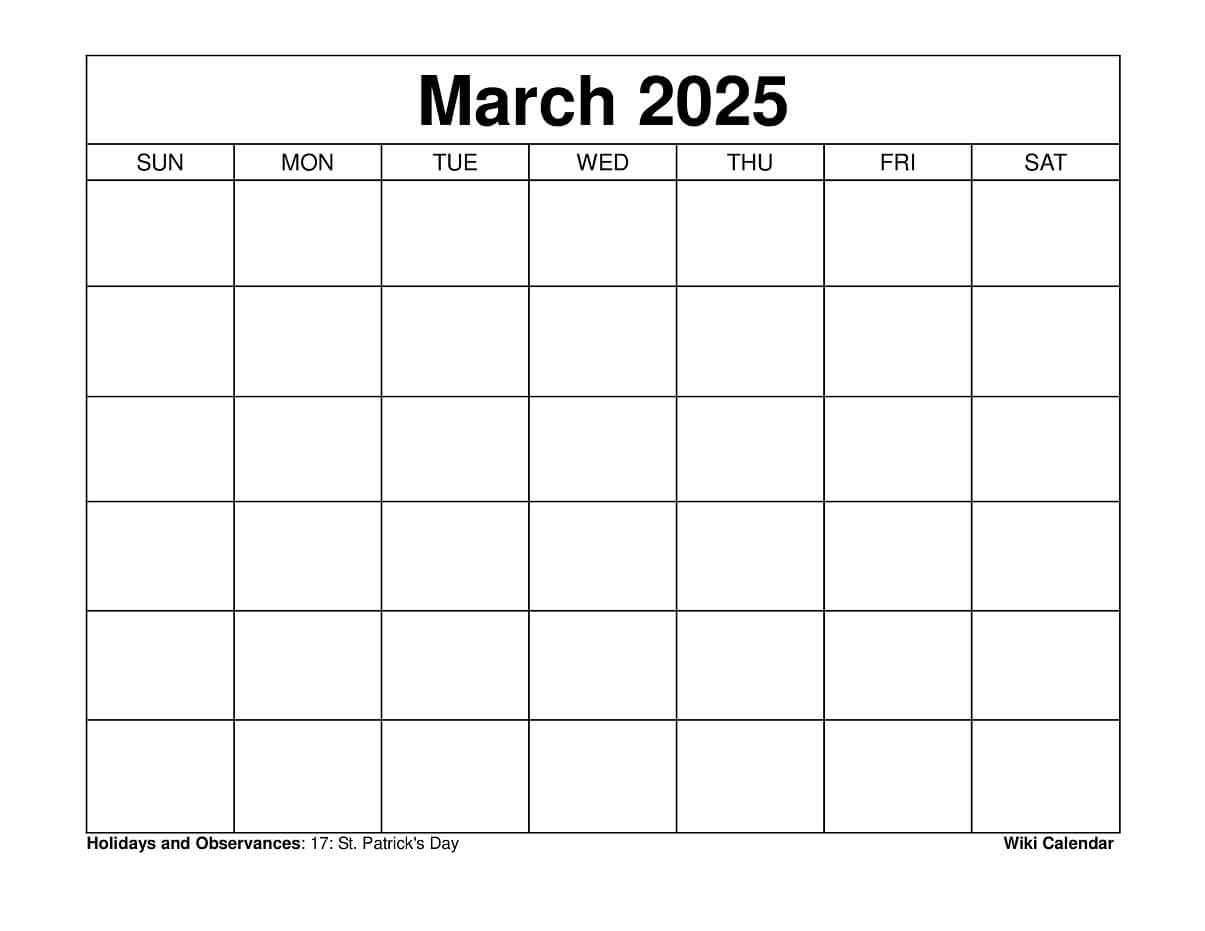 March 2025 Calendar - Printable Templates &amp;amp; More intended for Free Printable Calendar March 2025