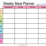 Meal Planners: Printable Weekly Menu Templates (Pdf) – Free With Free Printable Weekly Menu Planner