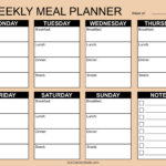 Meal Planners: Printable Weekly Menu Templates (Pdf) – Free With Regard To Free Printable Weekly Menu Planner