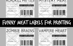 Meat Labels, Halloween Pranks, Fake Food Labels, Funny Food Labels with Printable Halloween Meat Labels