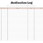 Medication Logs   25 Free Printables | Printabulls With Regard To Free Printable Medication Log Sheet
