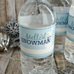 Melted Snowman Printable Water Bottle Labels   Etsy Pertaining To Melted Snowman Water Bottle Labels Free Printable
