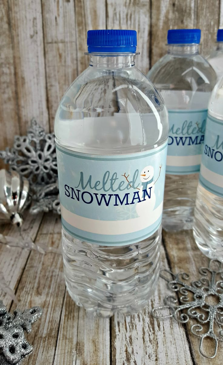 Melted Snowman Printable Water Bottle Labels - Etsy pertaining to Melted Snowman Water Bottle Labels Free Printable