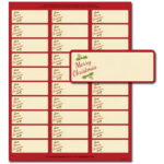Merry Christmas 30 Up Address Labels   5 Sheets/150 Labels Total Regarding Printable Christmas Address Labels