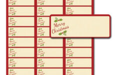 Merry Christmas 30-Up Address Labels - 5 Sheets/150 Labels Total regarding Printable Christmas Address Labels