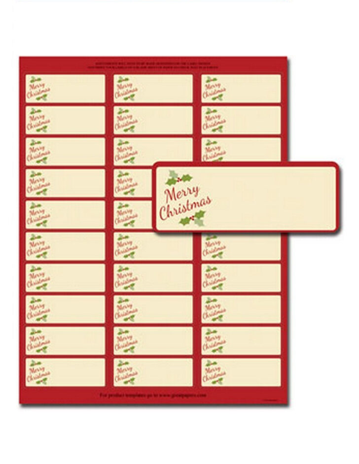 Printable Christmas Address Labels