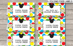 Mickey Mouse Party Food Labels Template intended for Printable Food Labels For Party