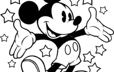 Mickey Mouse Surroundedstars Coloring Page | Easy Drawing Guides intended for Free Printable Coloring Sheet Mickey Mouse Coloring Pages