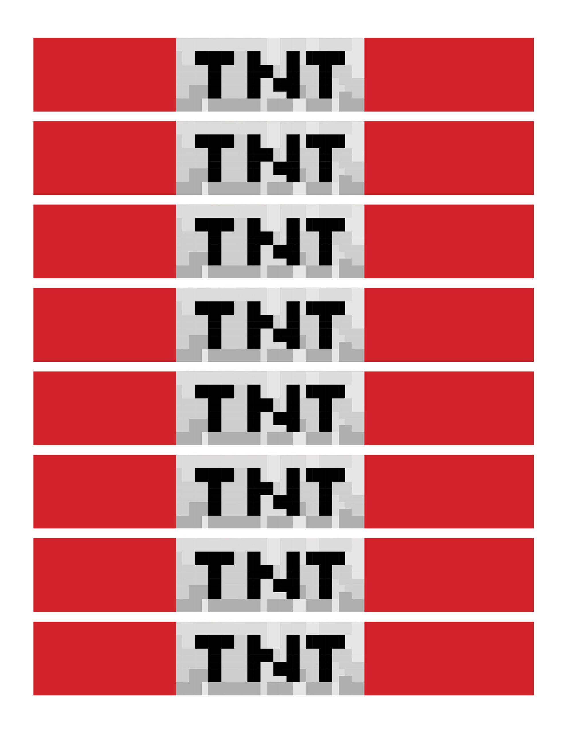 Mine Block Inspired, Tnt Tags Or Labels, Perfect For Licorice with Tnt Printable Label
