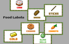 Minecraft Food Labels - Magical Printable with regard to Free Printable Printable Minecraft Food Labels