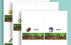 Minecraft Food Labels throughout Free Printable Printable Minecraft Food Labels