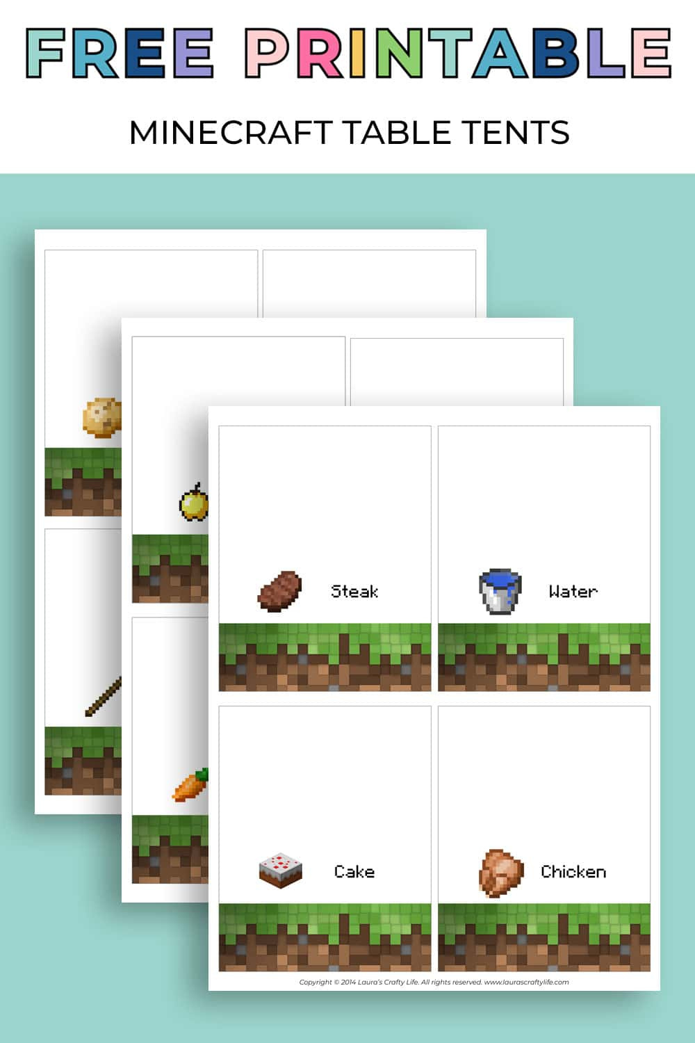Minecraft Food Labels throughout Free Printable Printable Minecraft Food Labels