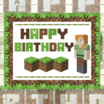 Minecraft Printable Birthday Cards (Free) — Printbirthday.cards Intended For Free Printable Minecraft Birthday Cards