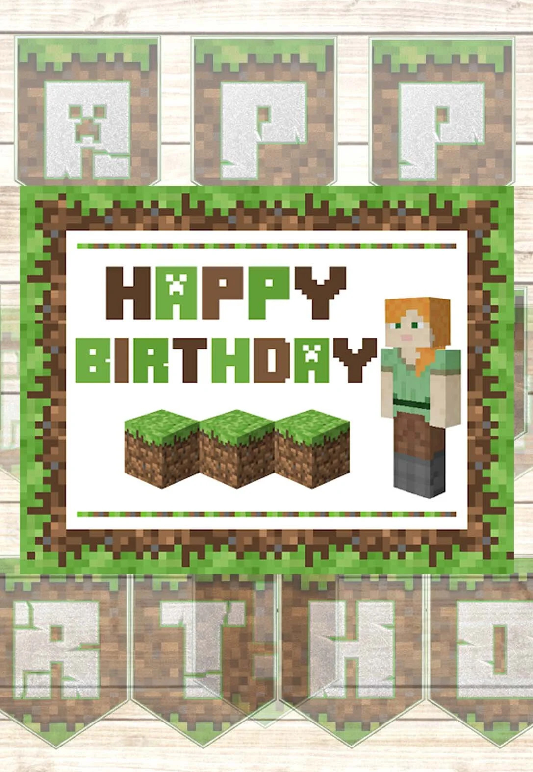 Minecraft Printable Birthday Cards (Free) — Printbirthday.cards intended for Free Printable Minecraft Birthday Cards