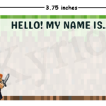 Minecraft Themed Sticker Name Tags For Birthday Parties & Other Regarding Printable Minecraft Name Labels