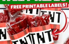 Minecraft Tnt Party Treats (Free Printable) in Minecraft Tnt Printable Label Free