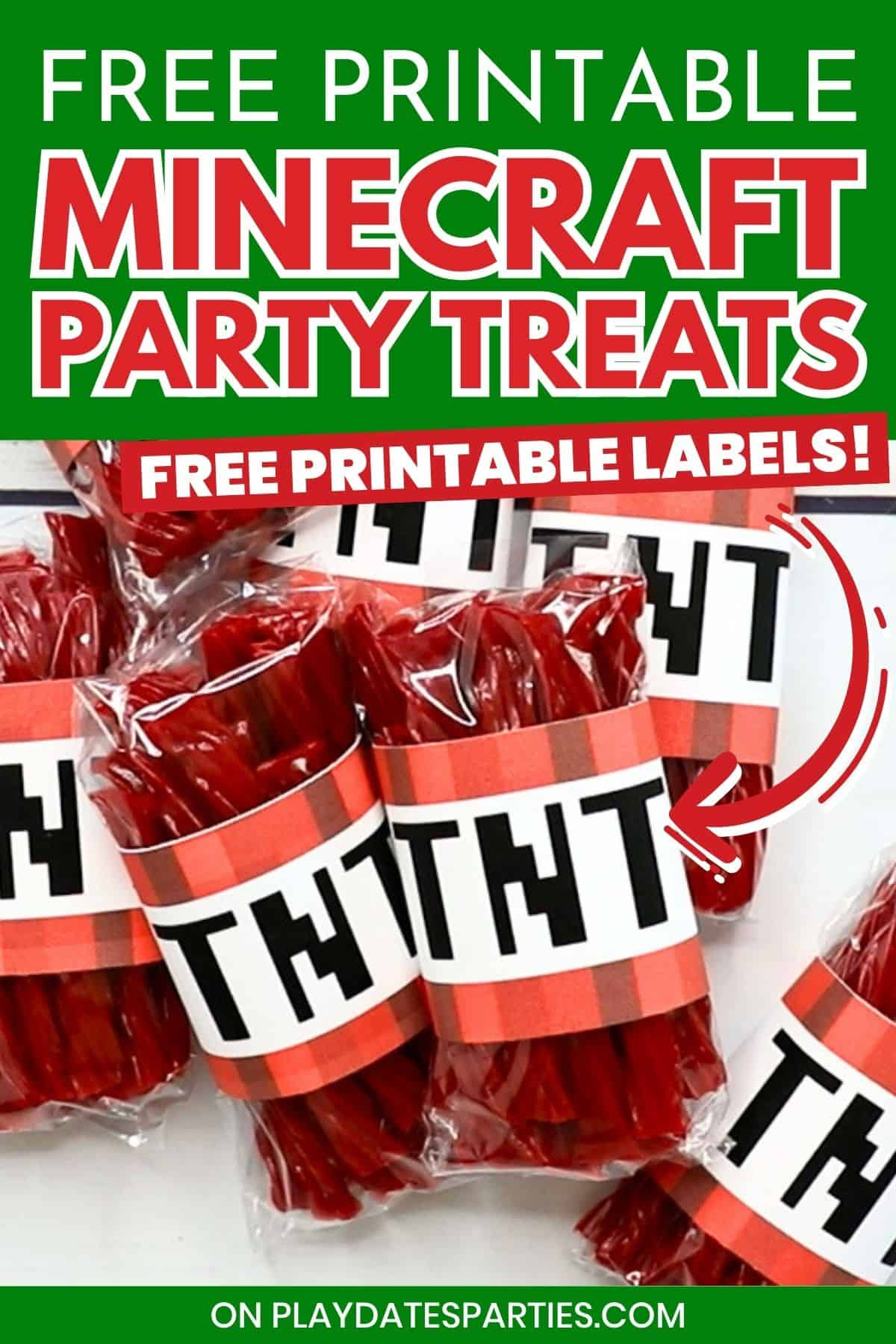 Minecraft Tnt Party Treats (Free Printable) in Minecraft Tnt Printable Label Free