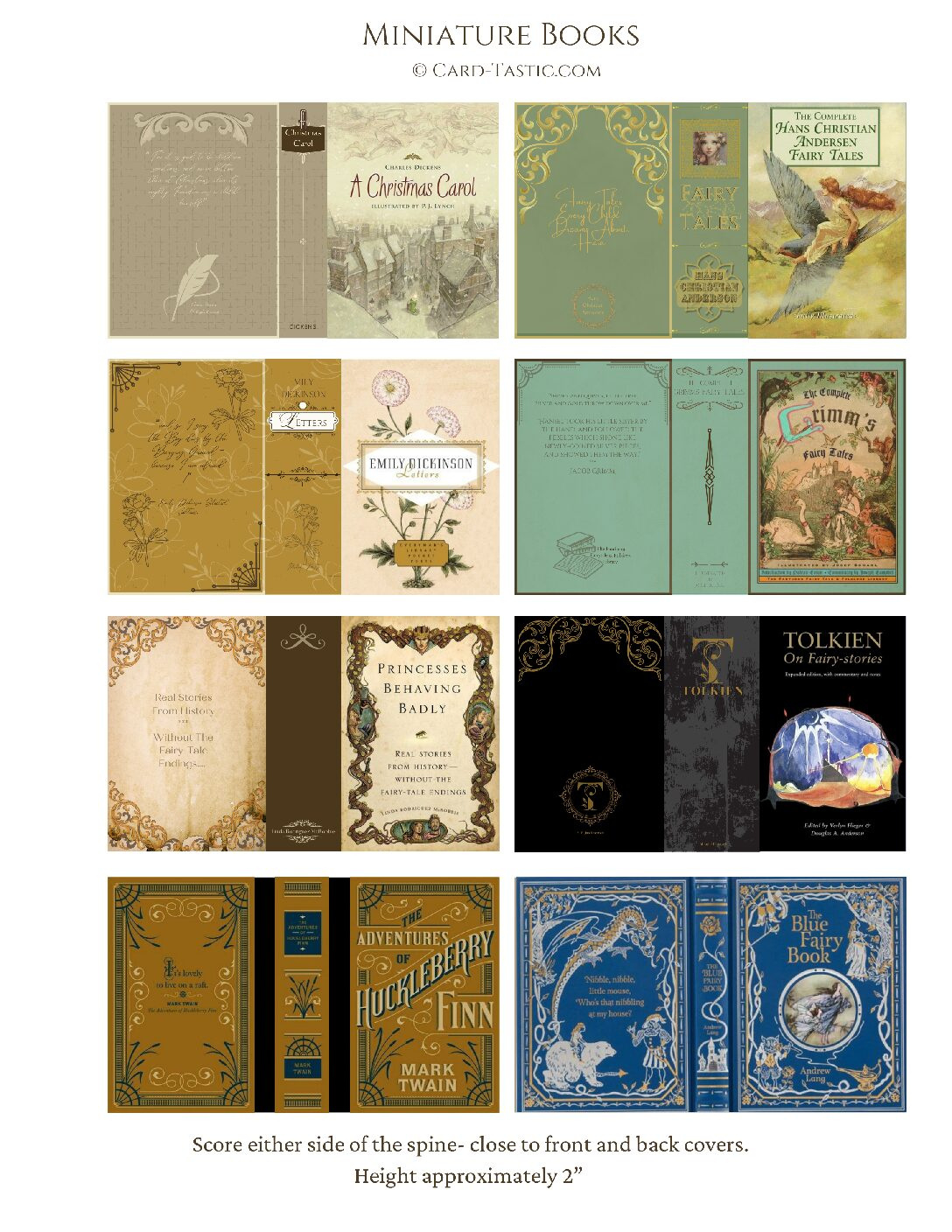 Miniature Book -📚 Printables – Card-Tastic with Free Printable Mini Book Covers