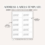 Minimalistische Rücksendeadresse Etiketten Vorlage Within Printable Address Labels Avery