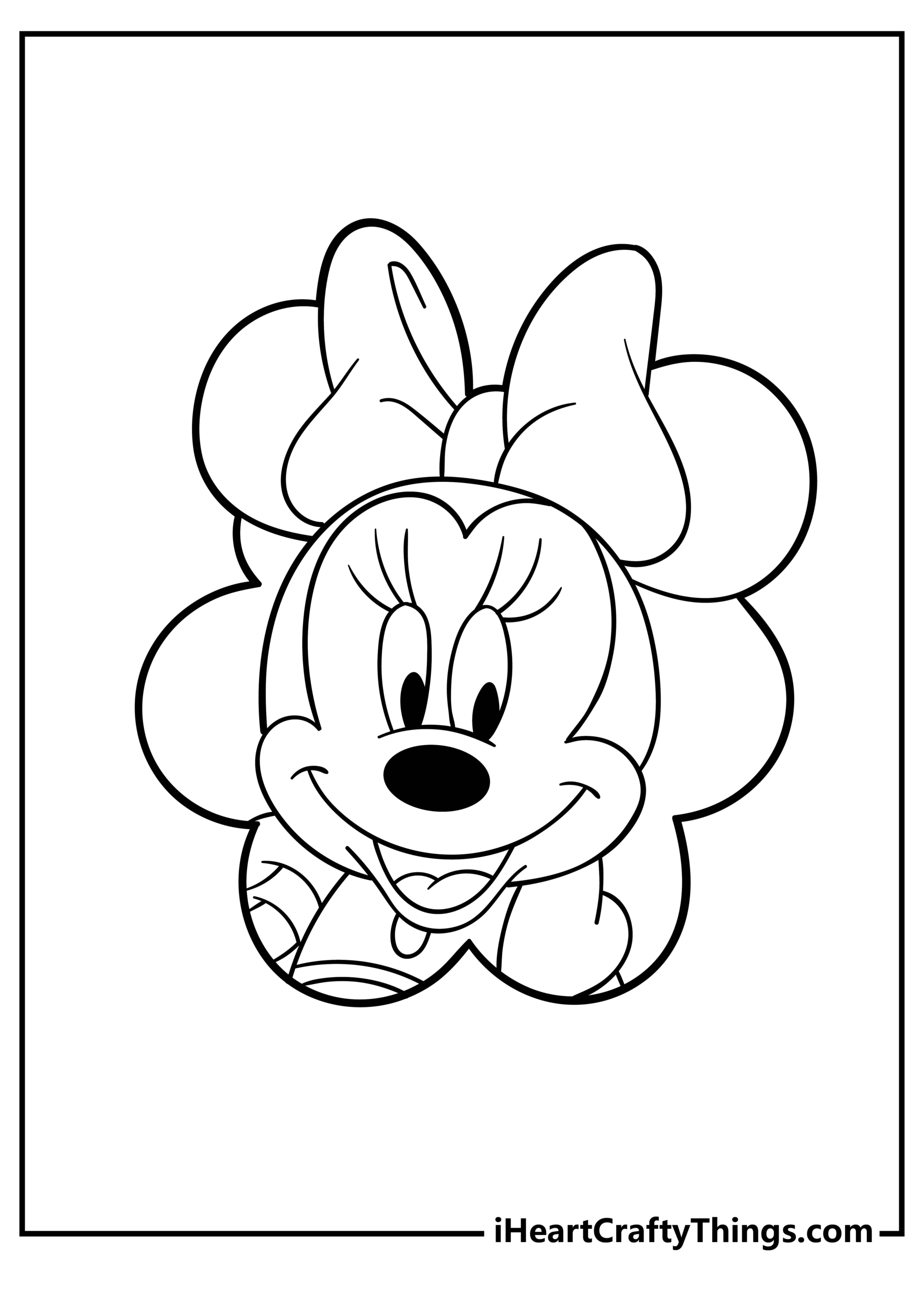 Minnie Mouse Coloring Pages (30 Free Printables) with Free Printable Coloring Pages of Minnie Mouse